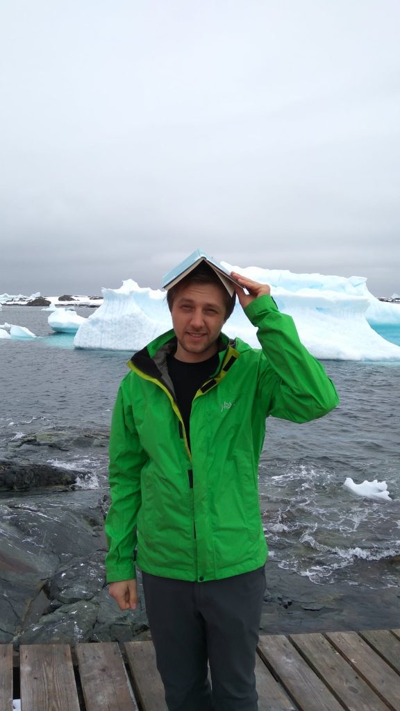 writer in Antarctica