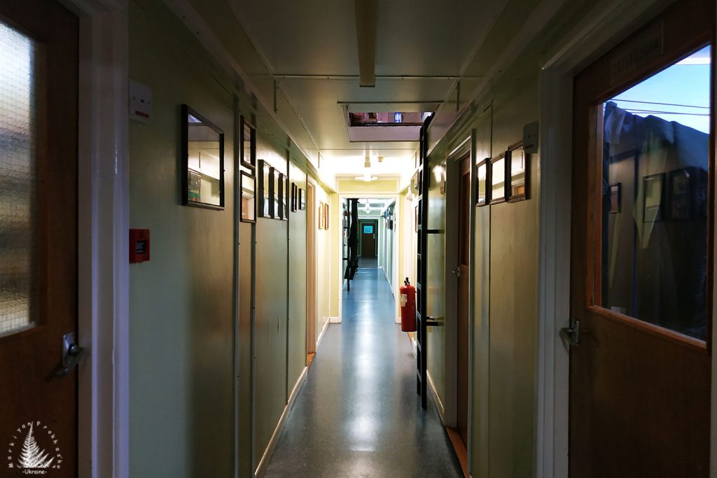 The central hallway at Vernadsky Station