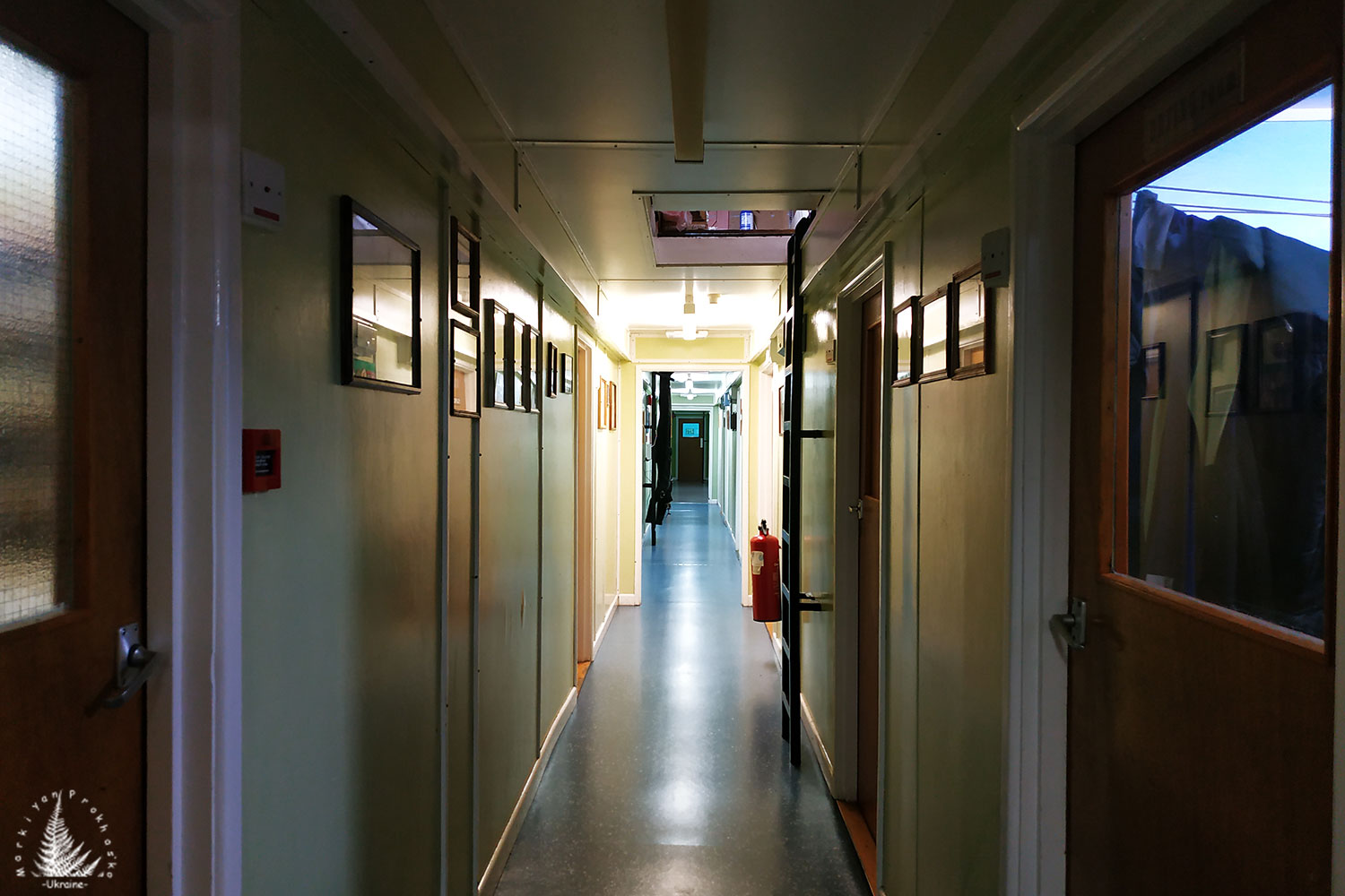 The central hallway at Vernadsky Station