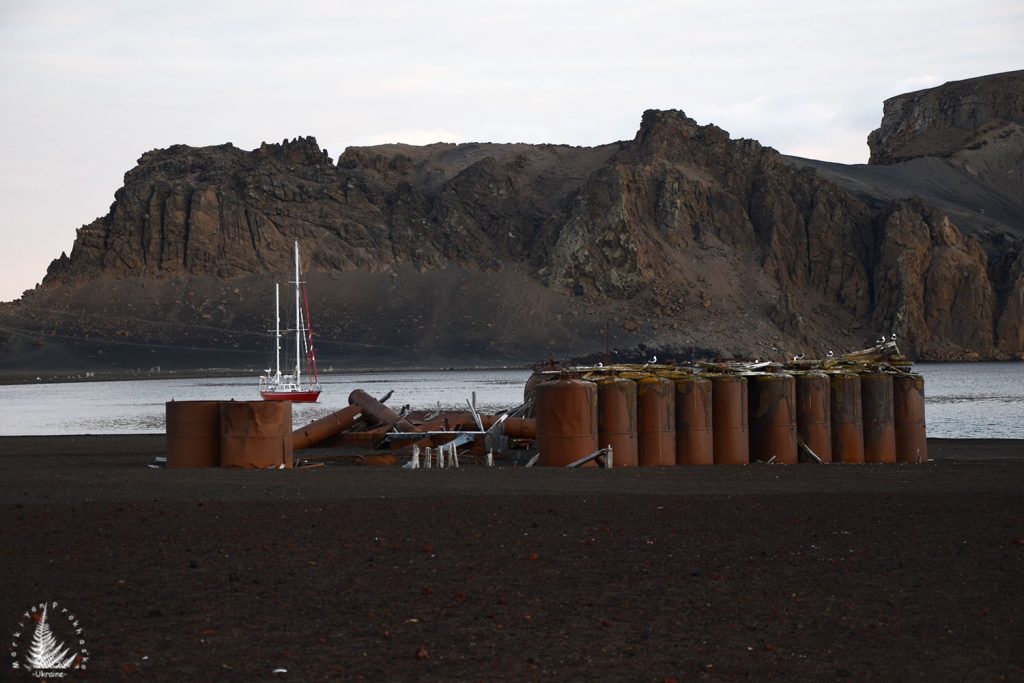 abandoned old whaling oil tanks Deception island antarctica